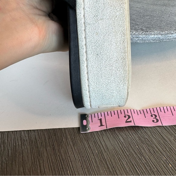 Vince Walford Leather Suede Black White Sole Slides Sandals 9 - Picture 11 of 12